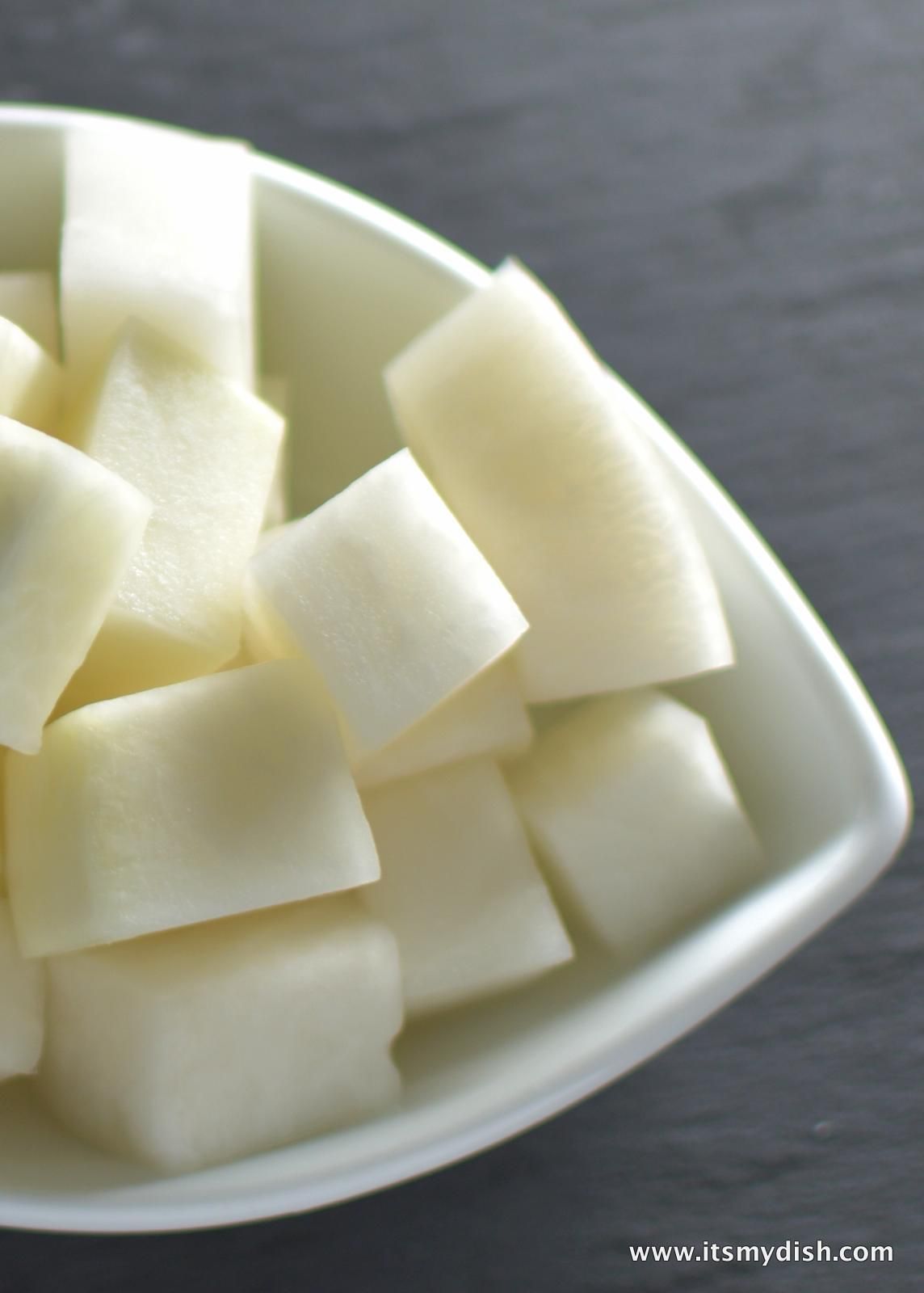 Radish Cube Cut